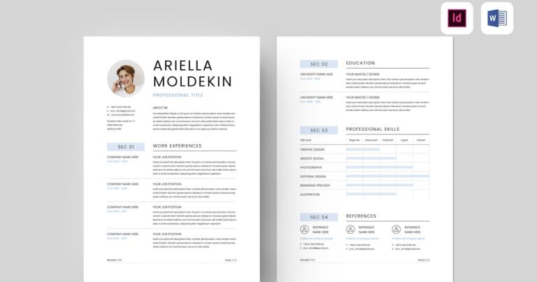 Crea un currículum profesional gratis utilizando HTML y CSS 【Descargar ...