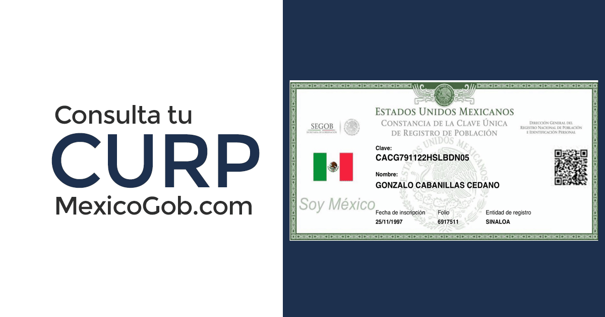 CURP MÉXICO ≫ Clave Única de Registro de Población 【 Trámites